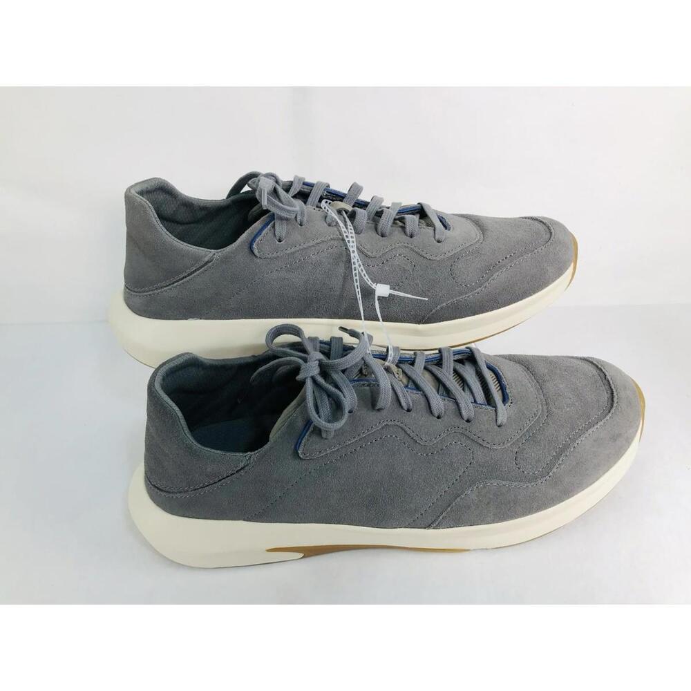 OluKai Koheo Men Size 12 Charcoal Gray Suede Collapsible Drop-In Heel Shoes $160 - Picture 2 of 9